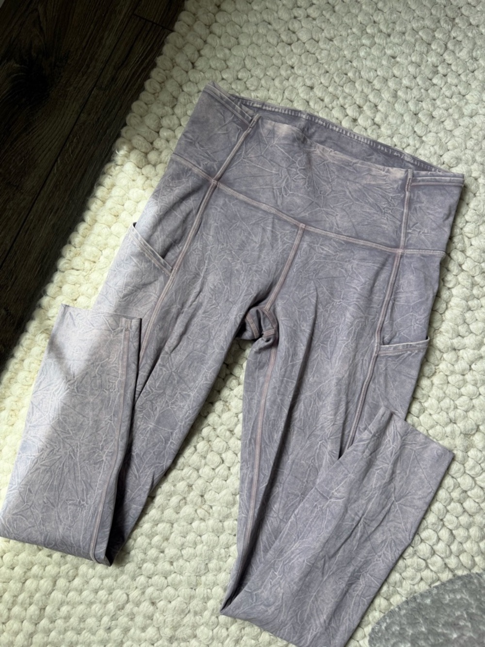 lululemon athletica Mauve Gray Leggings with Side Pockets